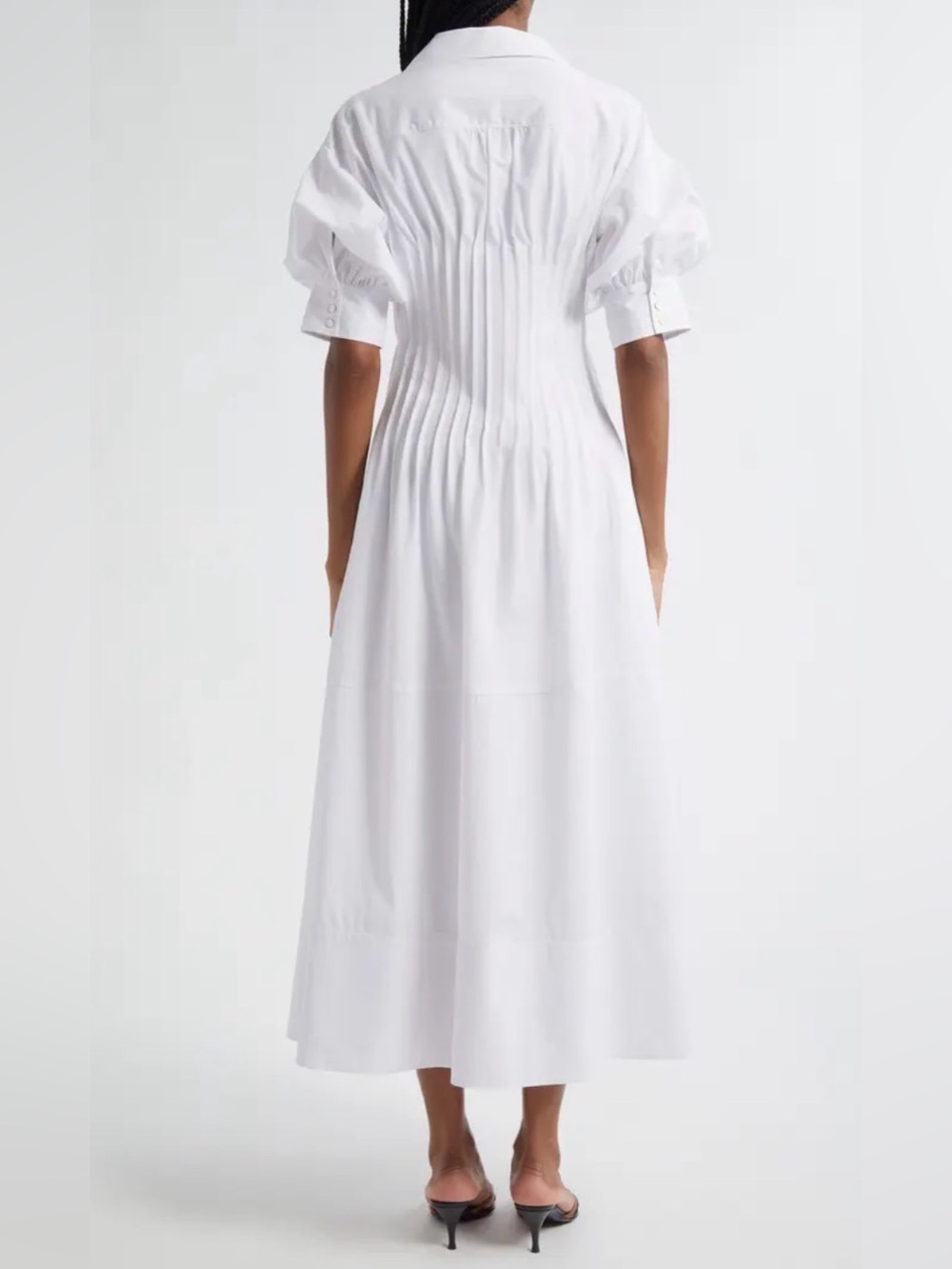 Cinq A Sept Women's Monty Pleated Midi Dress - White - 8 - New with tags - Picture 13 of 13